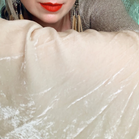 Free People Large Velvet Bell Sleeves Sweater - Picture 10 of 16